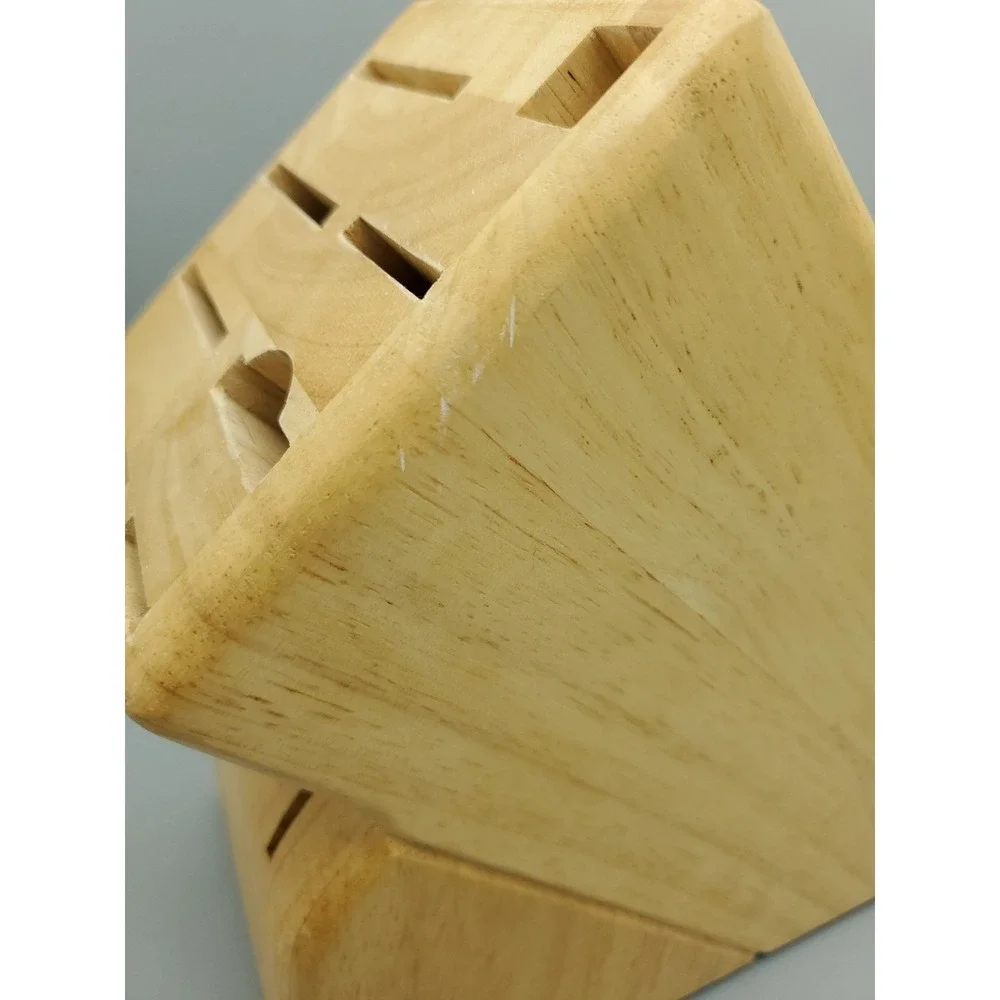 Wusthof 13‎ Slot Solid Hardwood Knife Block Blonde Light  HD1303 Countertop READ